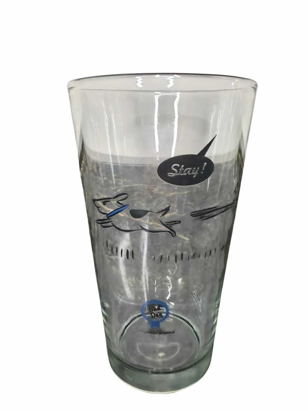 Uncommon Goods Bad Dog Set of 4 Pint Glasses Come Sit Stay Fetch
